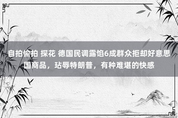 自拍偷拍 探花 德国民调露馅6成群众拒却好意思国商品，玷辱特朗普，有种难堪的快感