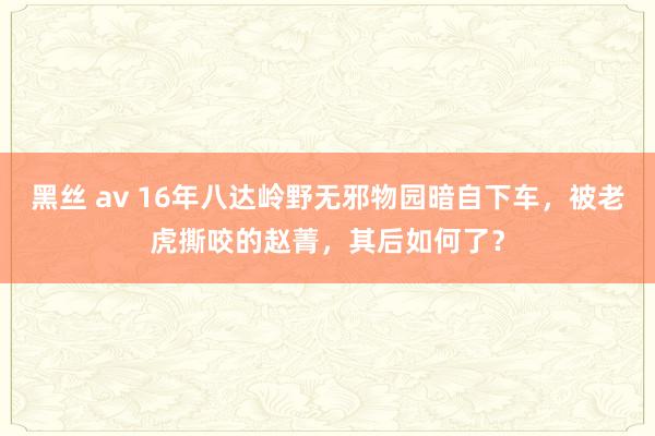 黑丝 av 16年八达岭野无邪物园暗自下车，被老虎撕咬的赵菁，其后如何了？